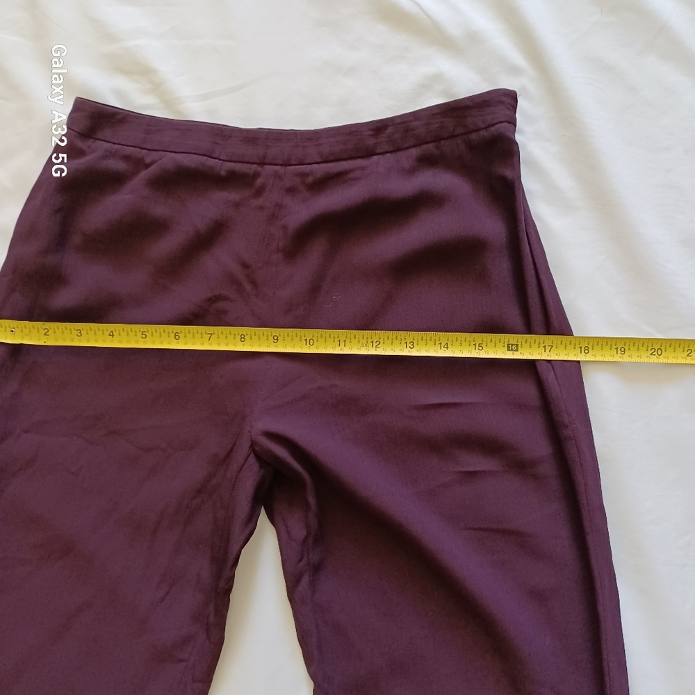 LOFT  Women Size 2 Deep Purple Wool Blend Pants - Picture 12 of 15